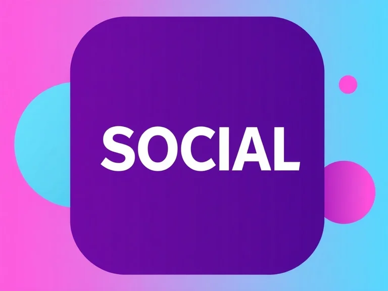 Minimalist social media graphic with geometric shapes