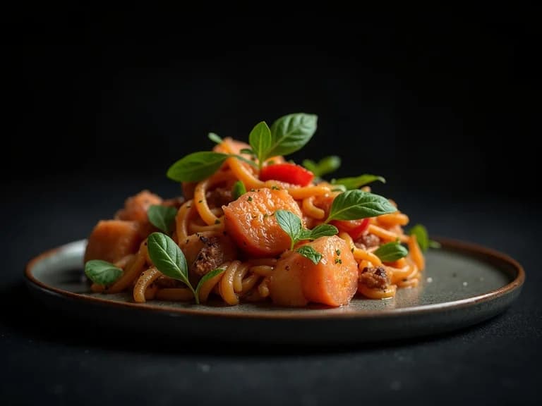 Gourmet food photography Michelin star style